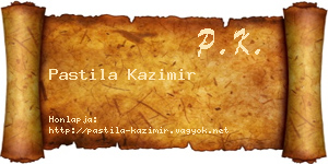 Pastila Kazimir névjegykártya